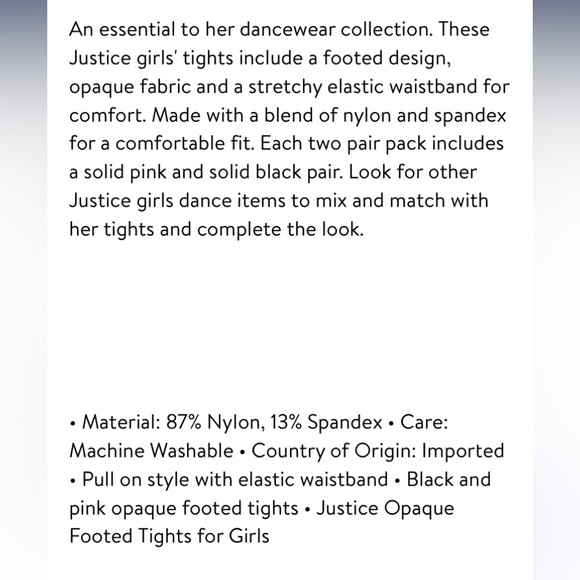 NEW footed tights size 4-6 - Picture 3 of 3